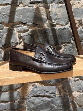 Gucci Brown Leather Horsebit 1953 Loafers